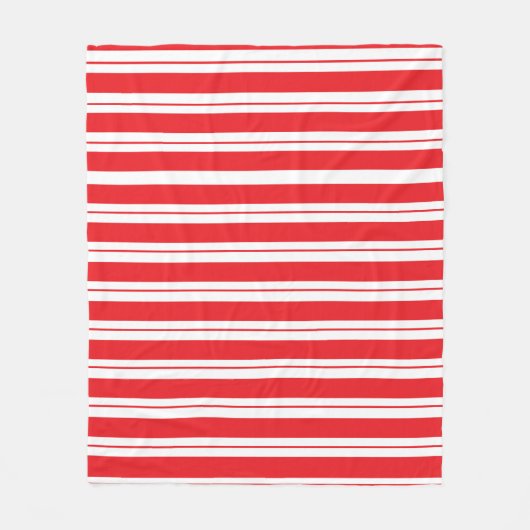 Pepermunt strepen Kerstmis Candy Cane Fleece Deken (Voorkant)