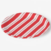 Pepermunt strepen Kerstmis Candy Cane Papieren Bordje (Gekanteld)