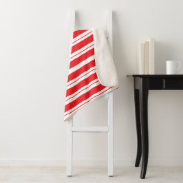Pepermunt strepen Kerstmis Candy Cane Sherpa Deken