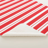 Pepermunt strepen Kerstmis Candy Cane Sherpa Deken (3/4)