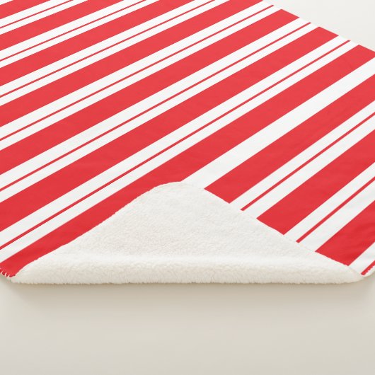 Pepermunt strepen Kerstmis Candy Cane Sherpa Deken (3/4)