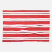 Pepermunt strepen Kerstmis Candy Cane Theedoek (Horizontaal)