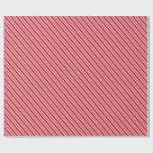 Pepermunt Stripe Rood en Wit Classic Kerstmis Cadeaupapier (Vlak)