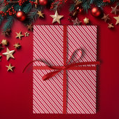 Pepermunt Stripe Rood en Wit Classic Kerstmis Cadeaupapier