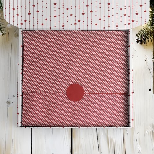 Pepermunt Stripe Rood en Wit Classic Kerstmis Tissuepapier