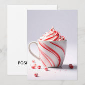 Pepermunt Swirl Mok-Blaanke Kaart (Voorkant / Achterkant)