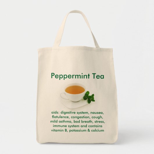 Pepermunt Theezakje Tote Bag (Voorkant)