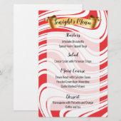 Pepermunt twist catering Kerstdiner menu (Voorkant / Achterkant)