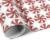 Pepermunt wervelt Mint Kerstmis Hard Snoep Munten Cadeaupapier (Rol Hoek)