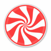 Pepermunt wervelt Vinyl Sticker (Voorkant)