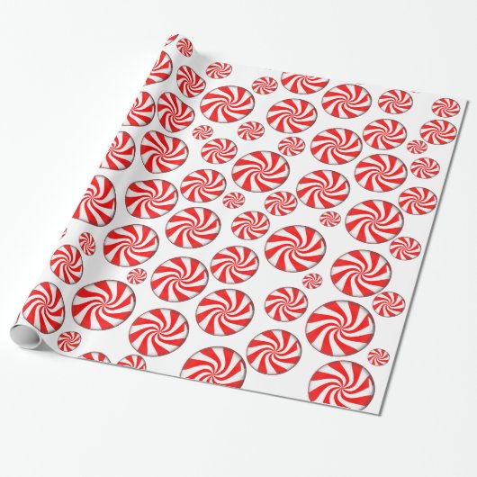 Pepermuntjes Cadeaupapier (Uitgerold)