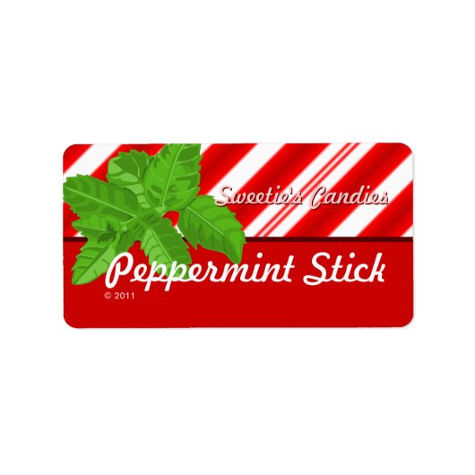 Pepermuntsticklabels Etiket (Voorkant)