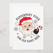 Pepermuntstok voor Oude Sint Nicolaas Feestdagenkaart (Voorkant / Achterkant)
