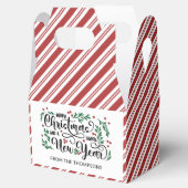 Pepermuntstrepen Rode bessen Vrolijk kerstfeest va Bedankdoosjes (Geopend)