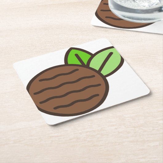 pepermuntstuk kartonnen onderzetters (Schuin)