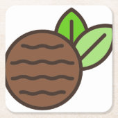 pepermuntstuk kartonnen onderzetters (Voorkant)