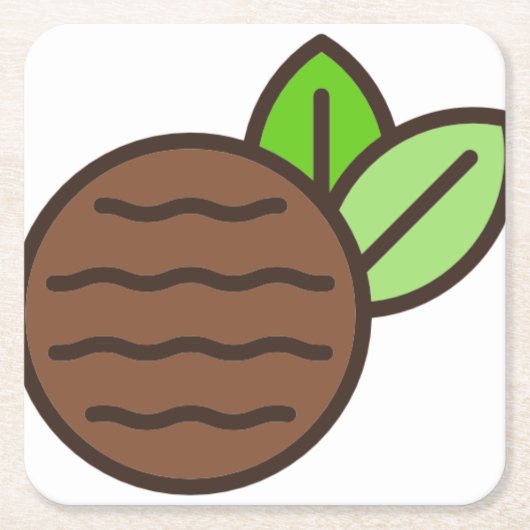 pepermuntstuk kartonnen onderzetters (Voorkant)