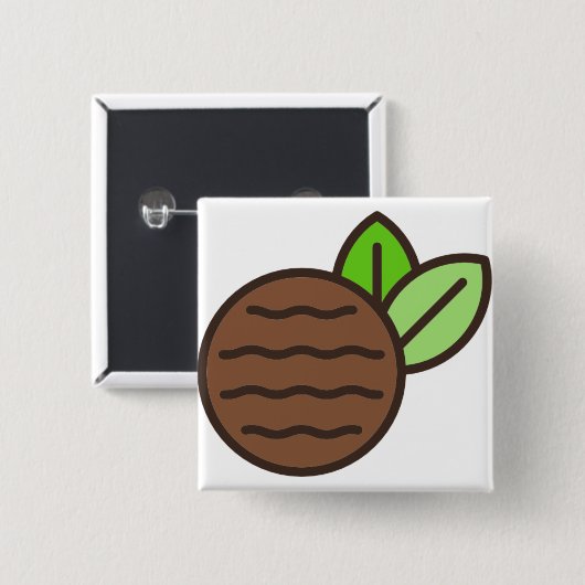 pepermuntstuk vierkante button 5,1 cm (Voorkant /achterkant)