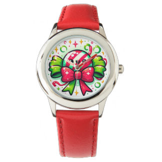 Pepermuntvreugde: Kerstkarakter gemaakt van Snoepg Horloge