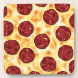 Peperoni Pizza vector kunst Bier Onderzetter