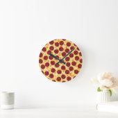 Peperoni Pizza voor Pizza Lovers Wandklok (Huis)