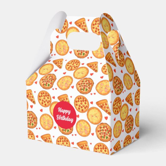 Peperroni, kaas en Margherita pizza Bedankdoosjes (Voorkant Zijde)