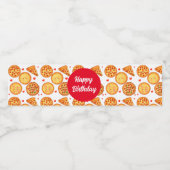 Peperroni, kaas en Margherita pizza Waterfles Etiket (Enkel label)