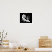 Pepers in Love Zwart-Wit Fotografie Poster (Keuken)