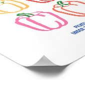 Pepers van de Boerenmarkt Keuken Muur Kunst Poster (Hoek)