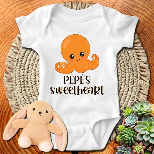 Pepe's Liefje Sinaasappel Kawaii Octopus Romper