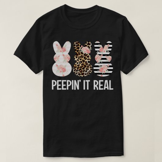 Pepin Real Cute Bunny Rabbit Leopard Easter T-shirt (Design voorkant)