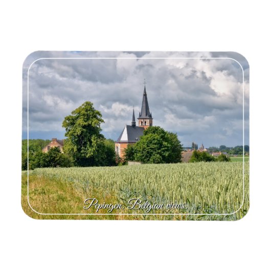 Pepingen stad in België, platteland Magneet (Horizontaal)