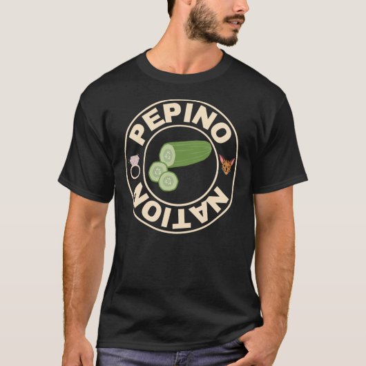 Pepino Nation Round Logo - Cat + Ring, Transparent T-shirt (Voorkant)