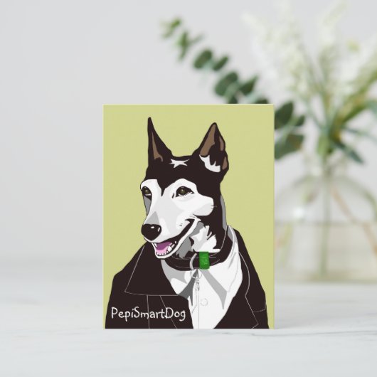 PepiSmartDog Postcard Briefkaart (Staand voorkant)