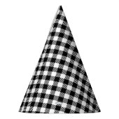 Pepita Squares patroon zwart-wit + jouw ideeën Feesthoedjes (Links)