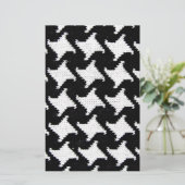 Pepita zwart-wit briefpapier (Staand voorkant)