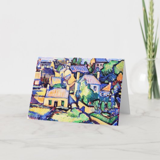 Peploe - Ile de Brehat, stadsgezichtschilderij, Kaart (Voorkant)