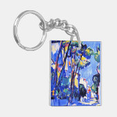 Peploe - Straattafereel, Frankrijk Sleutelhanger (Voorkant Links)