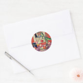 Peploe - Tulips, The Blue Jug Ronde Sticker (Envelop)