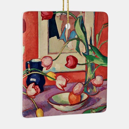 Peploe - Tulpen, De Blauwe Kan Keramisch Ornament (Rechts)