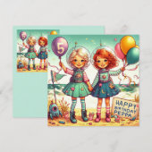 PEPPA ~ 5 JAAR ~ Verjaardag Kaart ~ (Voorkant / Achterkant)