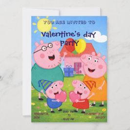 Peppa Pig Valentijnkaart voor de klas, gepersonali Feestdagenkaart