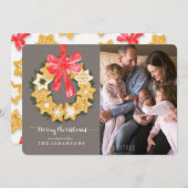 Pepparkakor-kerstfoto Feestdagenkaart (Voorkant / Achterkant)