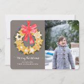 Pepparkakor-kerstfoto Feestdagenkaart (Voorkant)