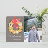 Pepparkakor-kerstfoto Feestdagenkaart (Staand voorkant)