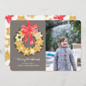 Pepparkakor-kerstfoto Feestdagenkaart (Voorkant / Achterkant)