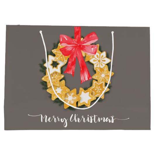 Pepparkakor Kerstmis Large Cadeautasje (Achterkant)