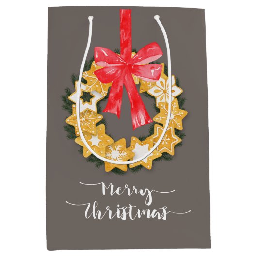 Pepparkakor Kerstmis Medium Cadeauzakje (Voorkant)