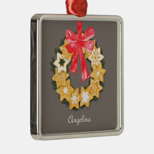 Pepparkakor Kerstmis Metalen Ornament (Rechts)