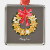 Pepparkakor Kerstmis Metalen Ornament (Voorkant)